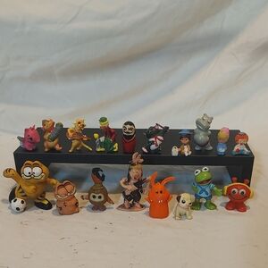Vintage Kids Toy Figurines Mixed Bundle - Colorful Assorted Characters